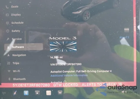 2024 Tesla Model 3 из США, поврежденный, VIN 5YJ3E1ET3RF807280